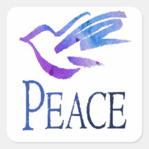 Dove Of Peace Square Stickers