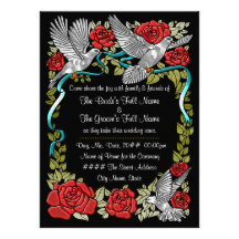 Doves and Roses (Wedding Invitation)