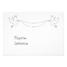 Doves Carrying Banner Invitation