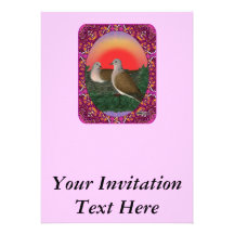 Doves Framed Personalized Announcement