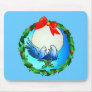 DOVES & HOLLY WREATH by SHARON SHARPE Mouse Mat