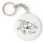 Doves Tying the Knot Wedding keychains