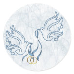 Doves w/ Wedding Rings Stickers