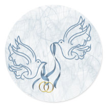 Doves w/ Wedding Rings Stickers