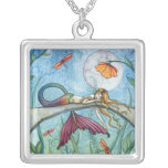 Down by the Pond Mermaid Sterling Silver Necklace