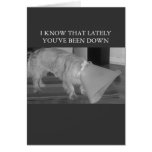 down in the dumps greeting card