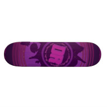 Down Right Purple Splat Custom Skate Board