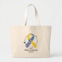 Down Syndrome Ribbon of Butterflies Canvas Bag