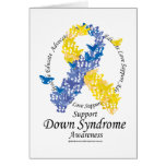 Down Syndrome Ribbon of Butterflies Card