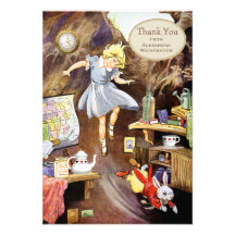 Down the Rabbit Hole Thank You Bridal Shower Personalized Invite