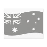 down under flag icon postcard