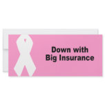 Down with big insurance custom rack cards