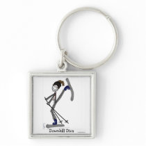 Downhill diva keychain