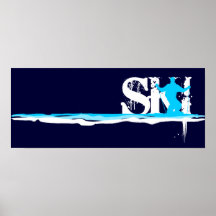 downhill ski poster