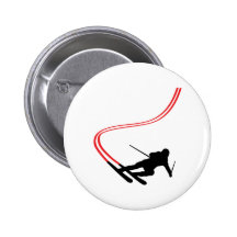 downhill ski skiing red track pins