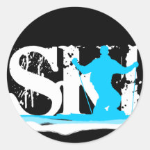 downhill ski stickers