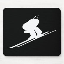 Downhill skiing mouse mat