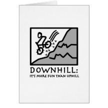 Downhill Thrill Mountain Biking Card