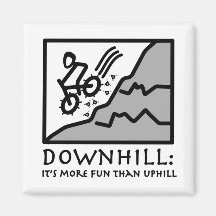 Downhill Thrill Mountain Biking Magnets
