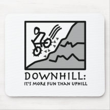 Downhill Thrill Mountain Biking Mousepads