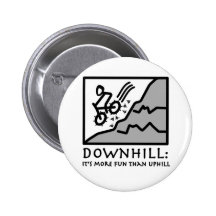 Downhill Thrill Mountain Biking Pin