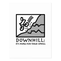 Downhill Thrill Mountain Biking Post Card