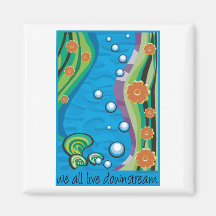 Downstream Refrigerator Magnet