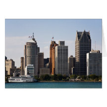 Downtown Detroit Greeting Card