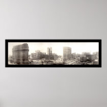 Downtown Detroit Photo 1914 Poster