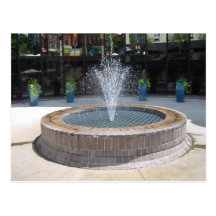 Downtown Kalamazoo, MI Fountain Postcard