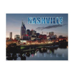 Downtown Nashville skyline, Tennessee at night Post Card