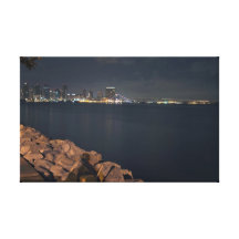 Downtown San Diego Night Scape Canvas Print