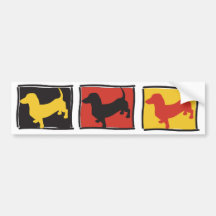 Doxie-3-BOX Bumper Sticker