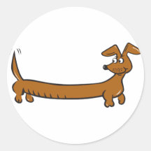 DOXIE-Cartoon Round Sticker