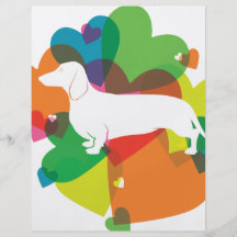 Doxie Colourful Heart Design Flyer Design