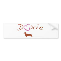 Doxie, Dachshund Heart Bumper Sticker