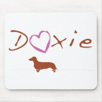 Doxie, Dachshund Heart Mousepads