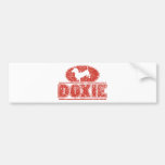DOXIE-in-Circle-Distressed Bumper Stickers