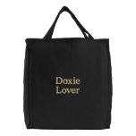 "Doxie Lover" embroidered bags