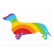 Doxie Rainbow Connection Postcards