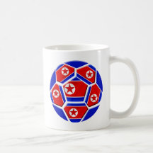 DPR North Korea flag soccer ball lovers gifts Coffee Mugs