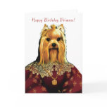 DR055 Yorkshire Terrier, Happy Birthday Princess! cards