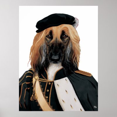 DR128 afghan hound poster by hmitaly