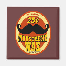Dr. Dandy's Moustache Wax Fridge Magnets