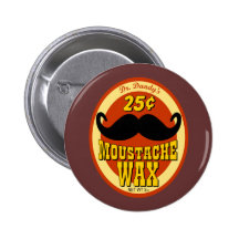 Dr. Dandy's Moustache Wax Pinback Buttons