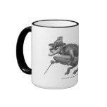 Dr. Frroid stealing a model of Zeppelin Mugs