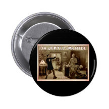 Dr. Jekyll and Mr. Hyde Vintage Illustration 1880s Buttons