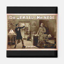 Dr. Jekyll and Mr. Hyde Vintage Illustration 1880s Magnets