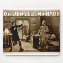 Dr. Jekyll and Mr. Hyde Vintage Illustration 1880s Mousepads
