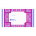 Dr Pink circles GIFT TAGS business cards